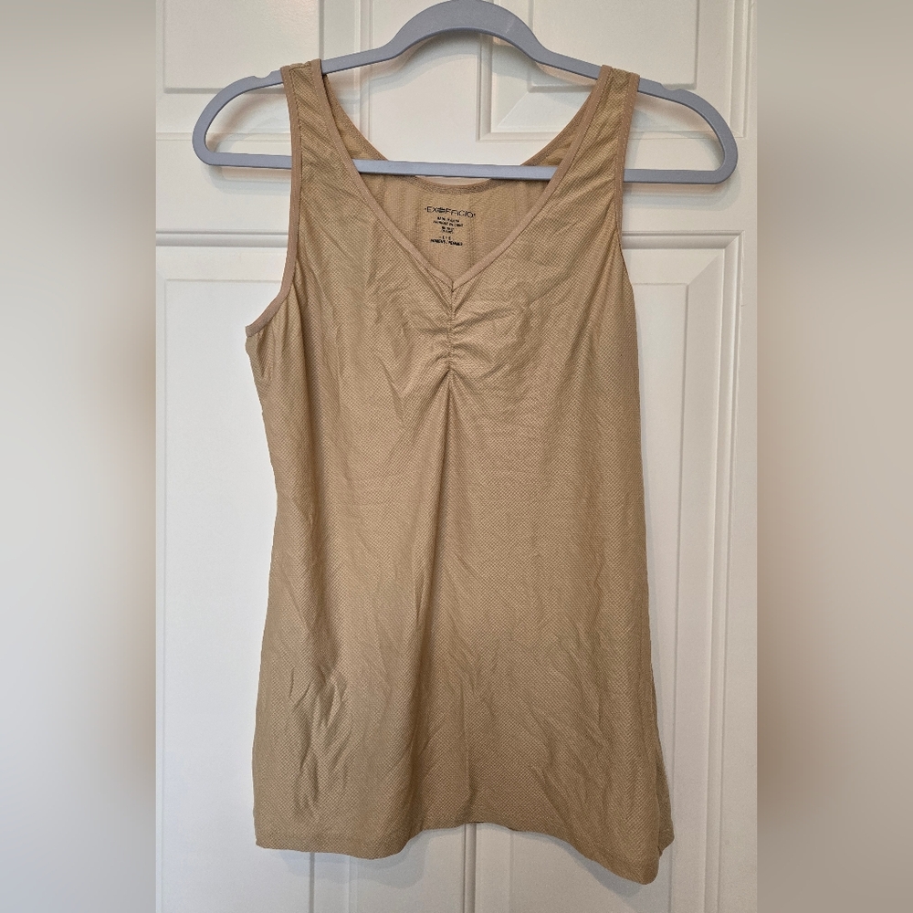 ExOfficio Light Tan V-Neck Sleeveless Top